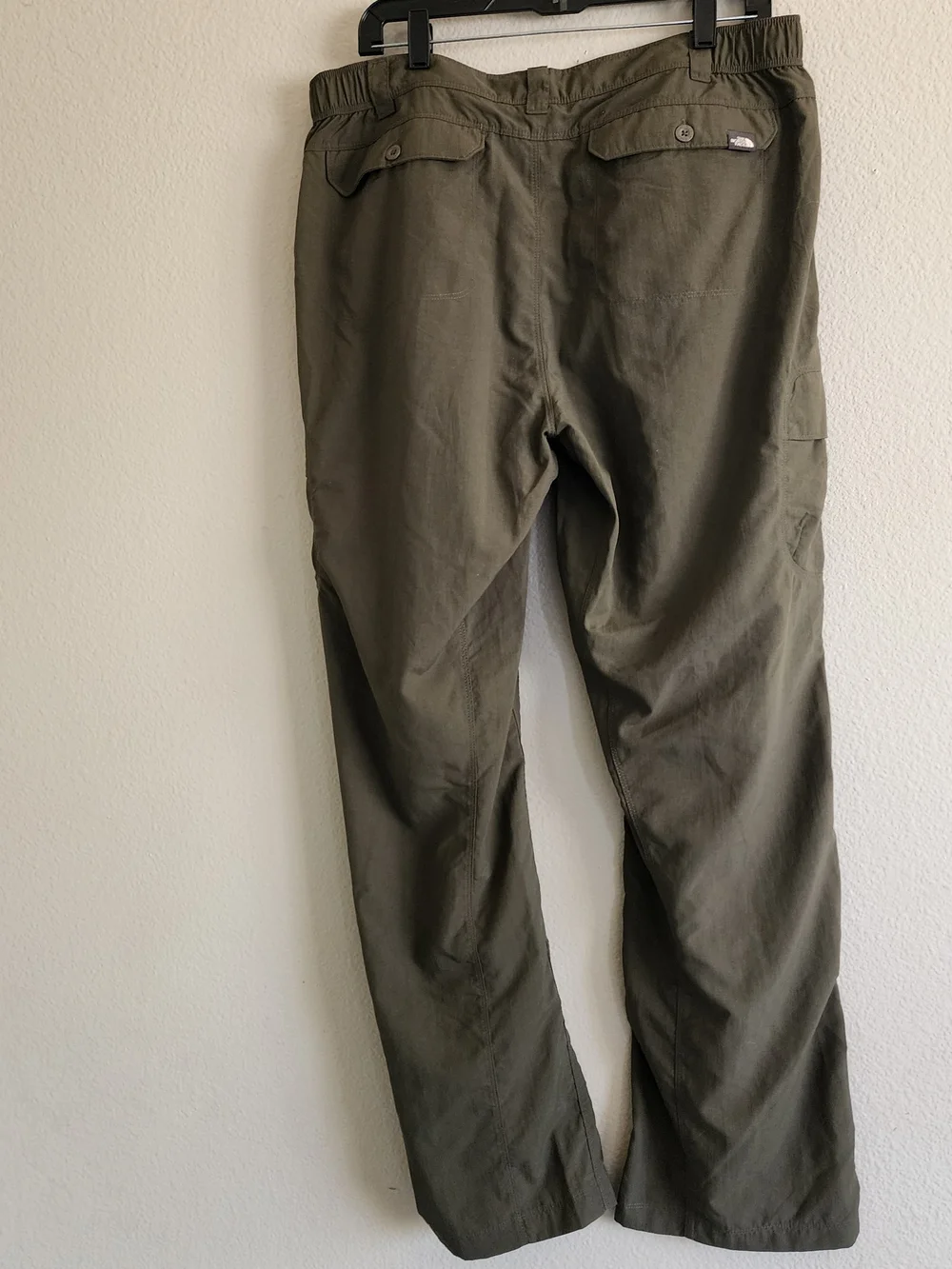 The North Face Mens Large Olive Green Stow Pocket Nylon Hiking Cargo Pants - Picture 10 of 12